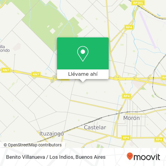 Mapa de Benito Villanueva / Los Indios