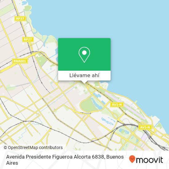 Mapa de Avenida Presidente Figueroa Alcorta 6838