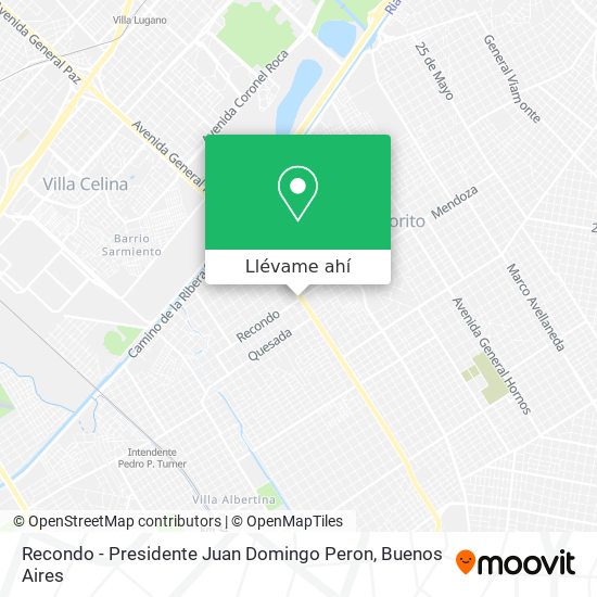 Mapa de Recondo - Presidente Juan Domingo Peron
