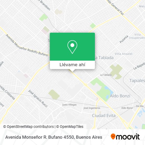 Mapa de Avenida Monseñor R. Bufano 4550