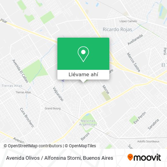 Mapa de Avenida Olivos / Alfonsina Storni