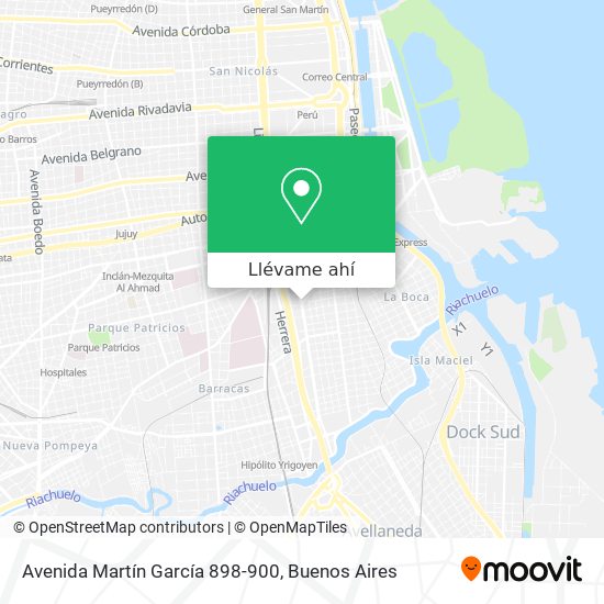 Mapa de Avenida Martín García 898-900