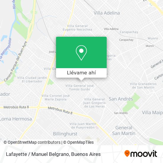 Mapa de Lafayette / Manuel Belgrano
