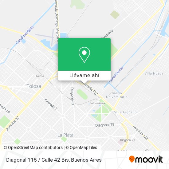 Mapa de Diagonal 115 / Calle 42 Bis