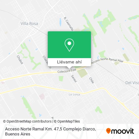 Mapa de Acceso Norte Ramal Km. 47,5 Complejo Diarco