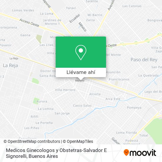 Mapa de Medicos Ginecologos y Obstetras-Salvador E Signorelli