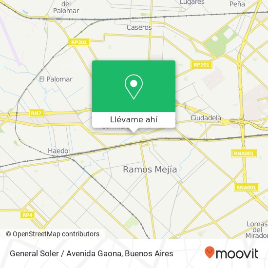 Mapa de General Soler / Avenida Gaona