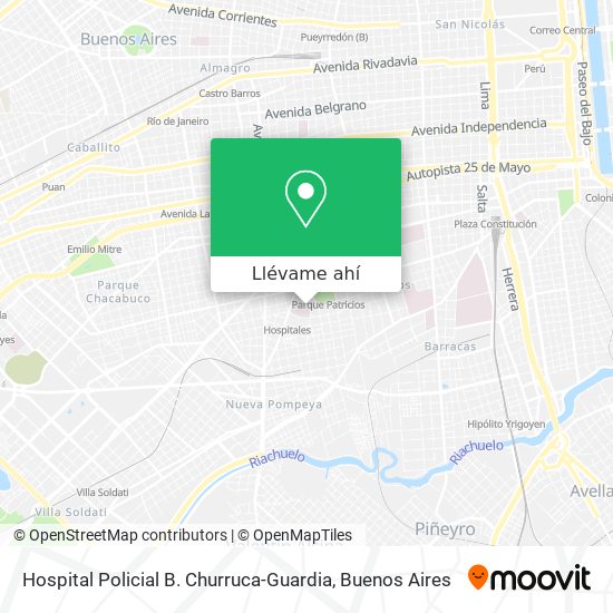 Mapa de Hospital Policial B. Churruca-Guardia