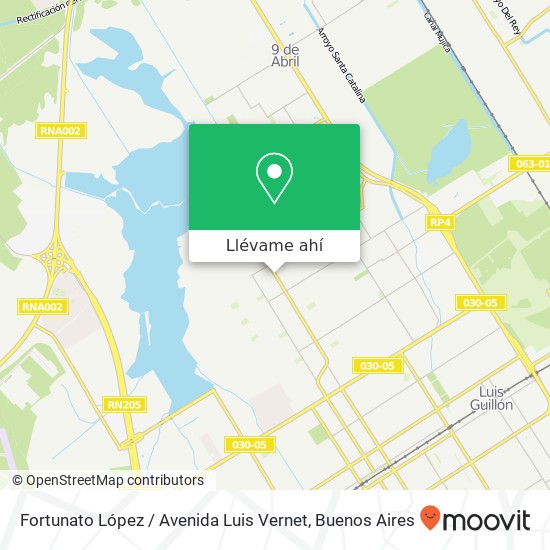 Mapa de Fortunato López / Avenida Luis Vernet