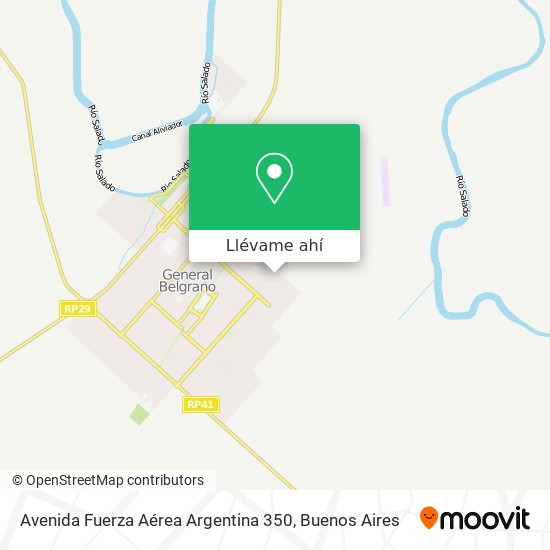Mapa de Avenida Fuerza Aérea Argentina 350
