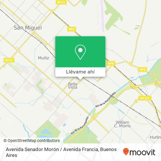 Mapa de Avenida Senador Morón / Avenida Francia