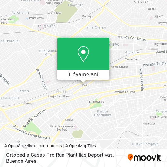 Mapa de Ortopedia-Casas-Pro Run Plantillas Deportivas