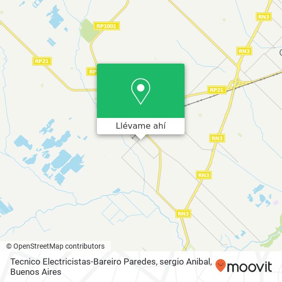 Mapa de Tecnico Electricistas-Bareiro Paredes, sergio Anibal