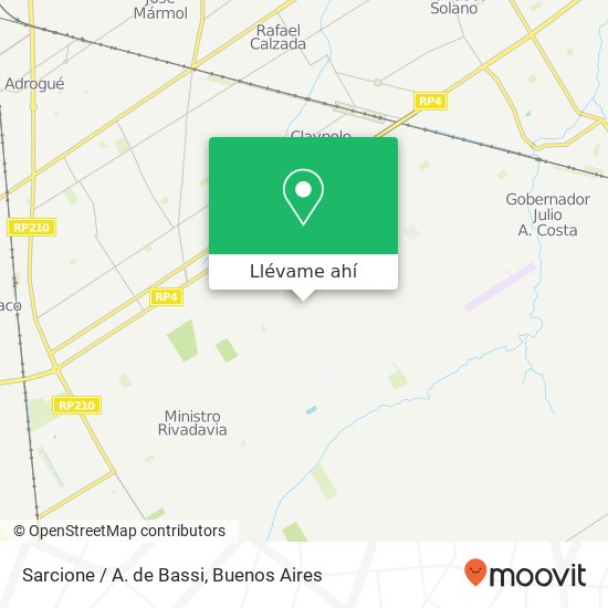 Mapa de Sarcione / A. de Bassi