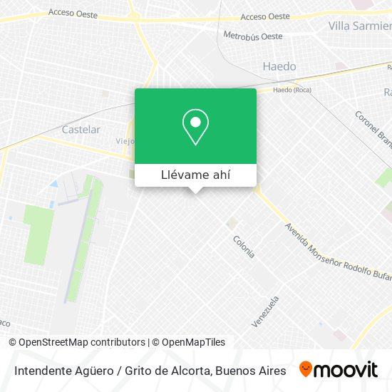 Mapa de Intendente Agüero / Grito de Alcorta