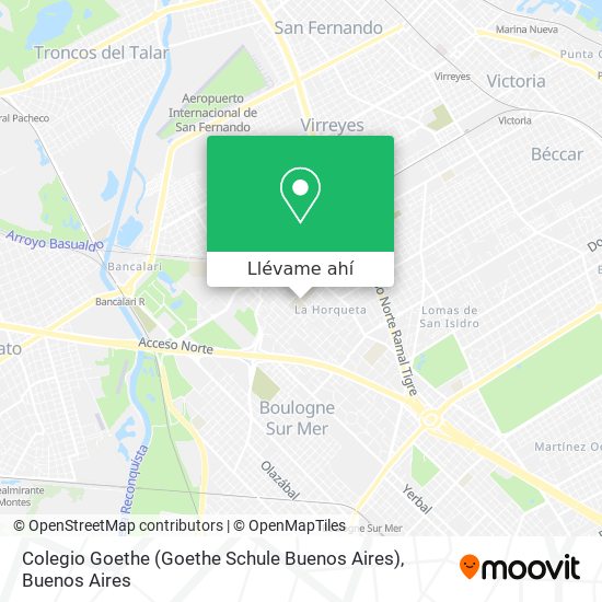 Mapa de Colegio Goethe (Goethe Schule Buenos Aires)