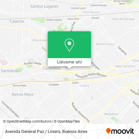 Mapa de Avenida General Paz / Liniers
