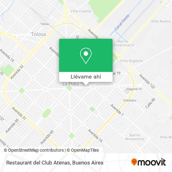 Mapa de Restaurant del Club Atenas