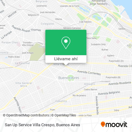 Mapa de San Up Service Villa Crespo