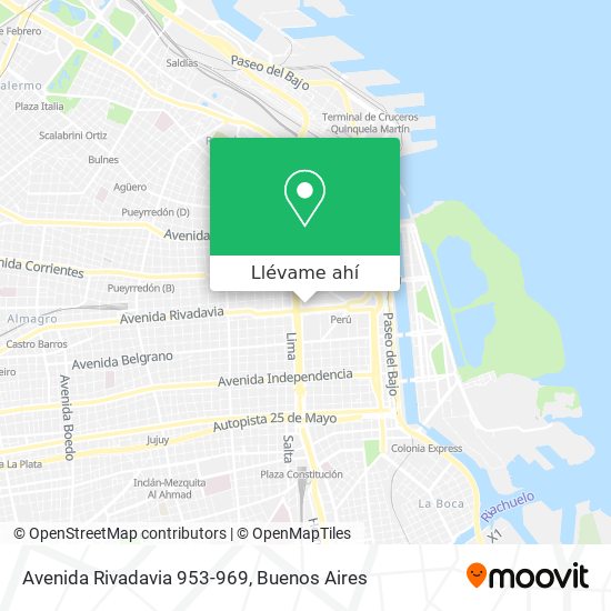 Mapa de Avenida Rivadavia 953-969