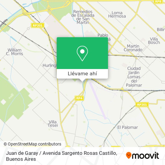 Mapa de Juan de Garay / Avenida Sargento Rosas Castillo
