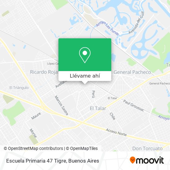 Mapa de Escuela Primaria 47 Tigre