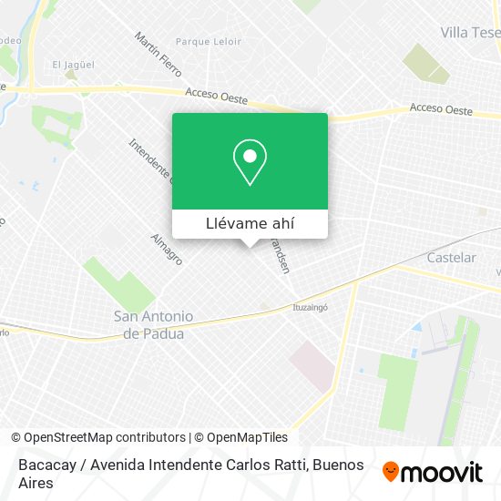 Mapa de Bacacay / Avenida Intendente Carlos Ratti