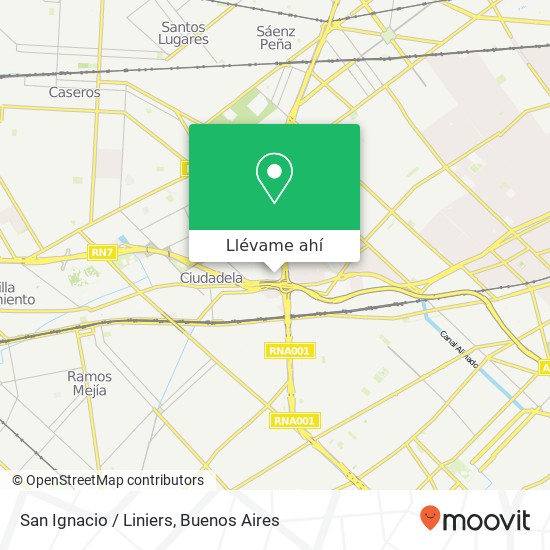 Mapa de San Ignacio / Liniers