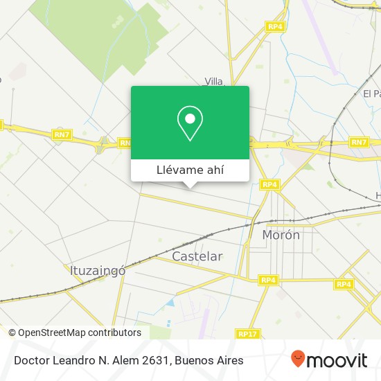 Mapa de Doctor Leandro N. Alem 2631