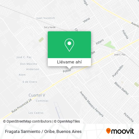 Mapa de Fragata Sarmiento / Oribe