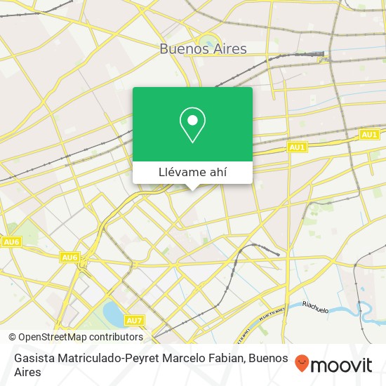 Mapa de Gasista Matriculado-Peyret Marcelo Fabian
