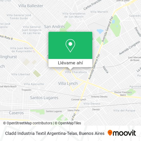 Mapa de Cladd Industria Textil Argentina-Telas