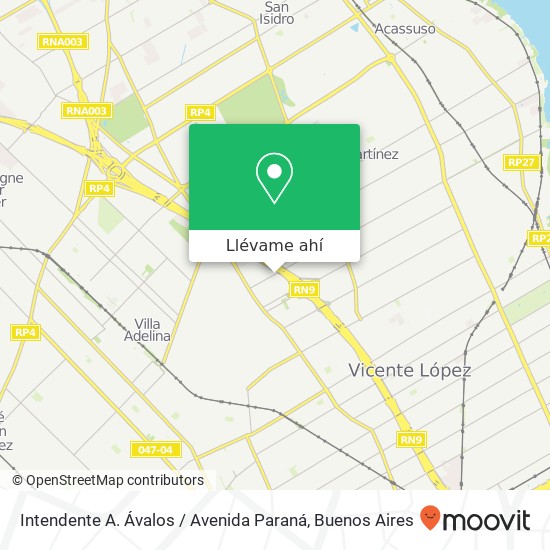 Mapa de Intendente A. Ávalos / Avenida Paraná