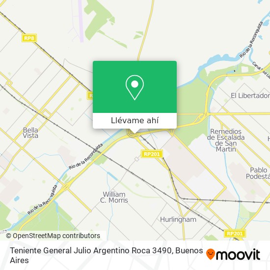 Mapa de Teniente General Julio Argentino Roca 3490
