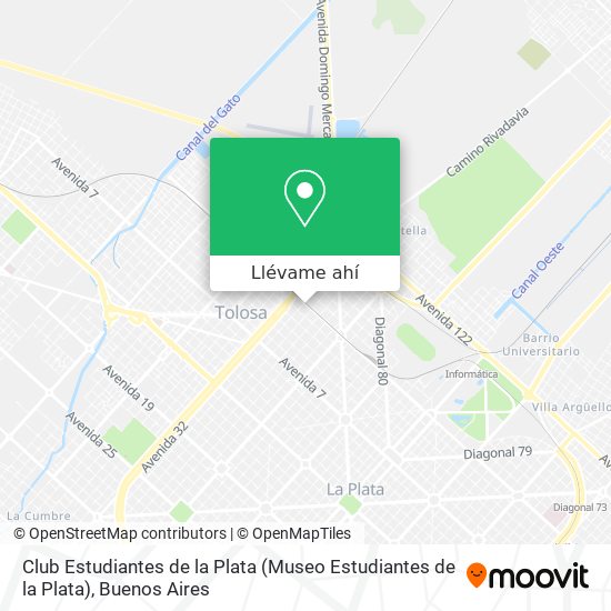 Mapa de Club Estudiantes de la Plata