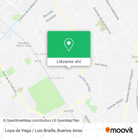Mapa de Lope de Vega / Luis Braille