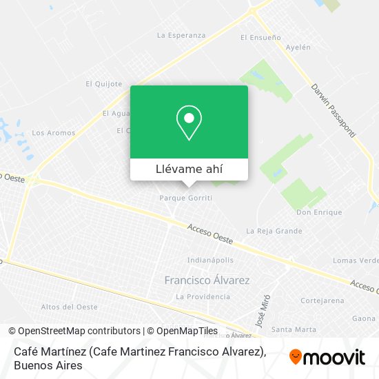 Mapa de Café Martínez (Cafe Martinez Francisco Alvarez)