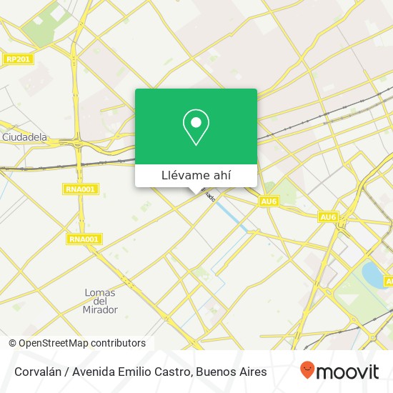 Mapa de Corvalán / Avenida Emilio Castro