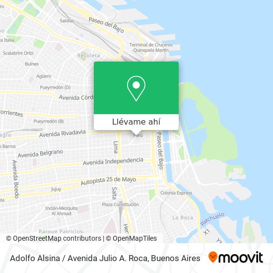 Mapa de Adolfo Alsina / Avenida Julio A. Roca