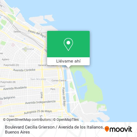 Mapa de Boulevard Cecilia Grierson / Avenida de los Italianos