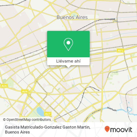 Mapa de Gasista Matriculado-Gonzalez Gaston Martin