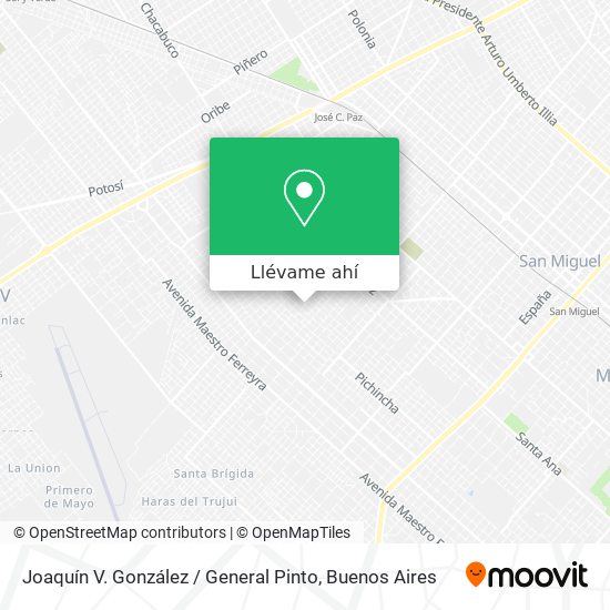 Mapa de Joaquín V. González / General Pinto