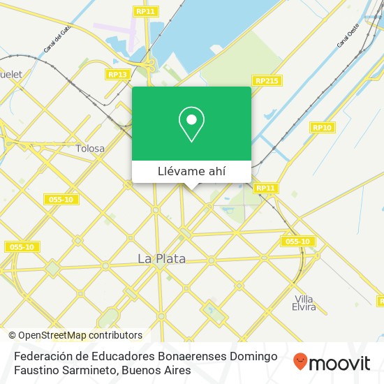 Mapa de Federación de Educadores Bonaerenses Domingo Faustino Sarmineto