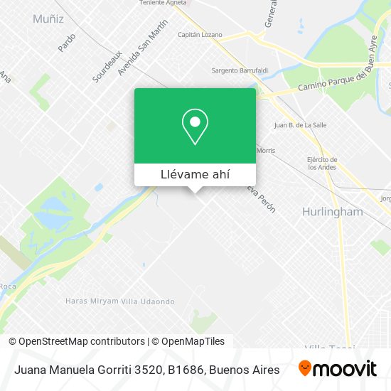 Mapa de Juana Manuela Gorriti 3520, B1686