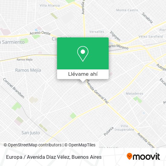 Mapa de Europa / Avenida Díaz Vélez