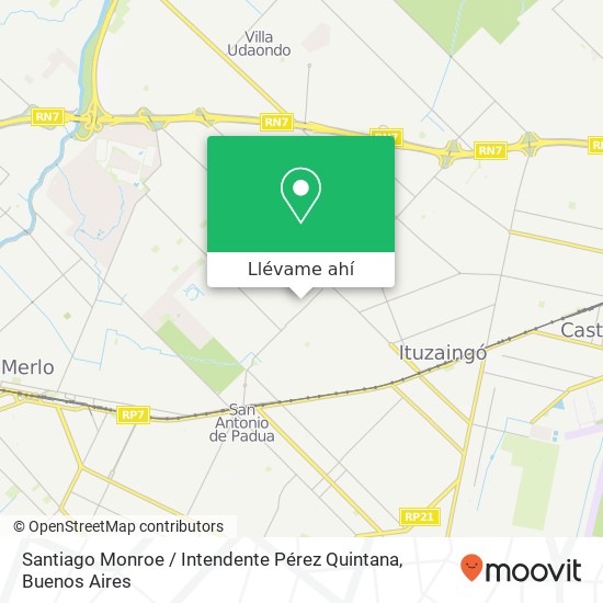 Mapa de Santiago Monroe / Intendente Pérez Quintana