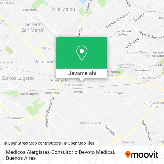 Mapa de Medicos Alergistas-Consultorio Devoto Medical