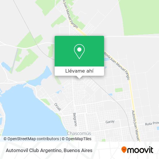 Mapa de Automovil Club Argentino