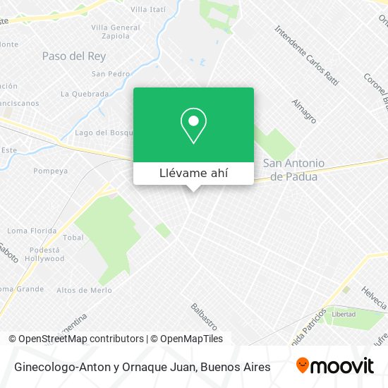 Mapa de Ginecologo-Anton y Ornaque Juan