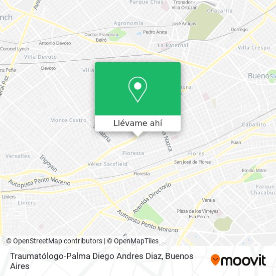 Mapa de Traumatólogo-Palma Diego Andres Diaz
